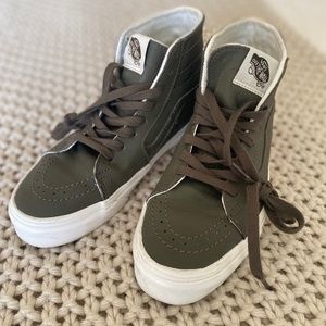 High Top Army Green Vans